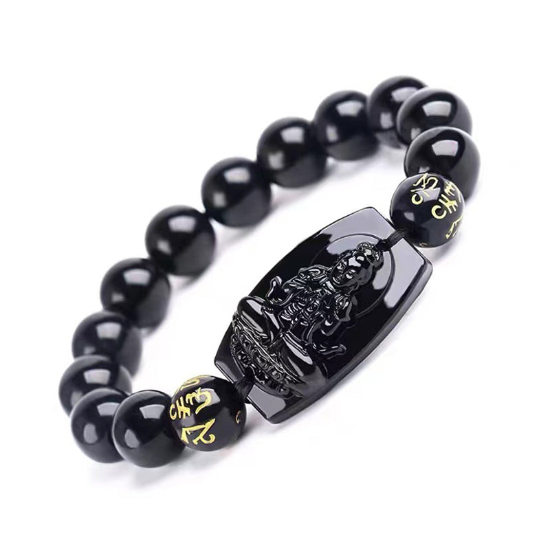 Wear FengShui Chinese Zodiac Obsidian Protection Bracelet