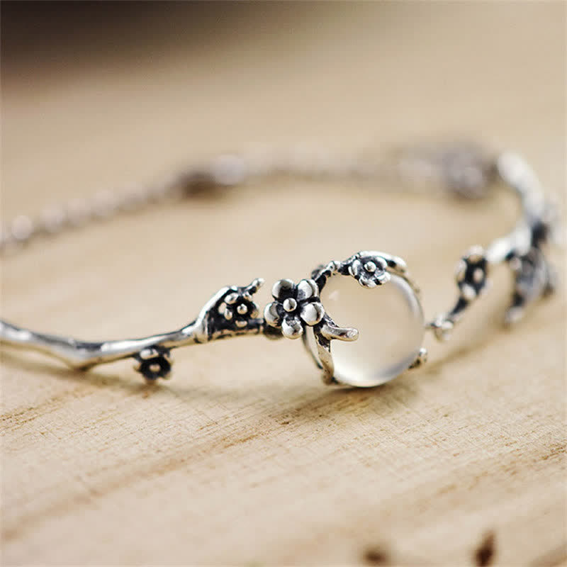 Wear FengShui Plum Blossom Chalcedony Positive Bracelet