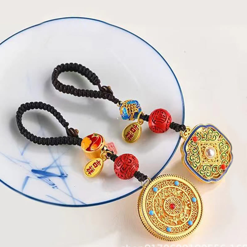 Wear FengShui Fu Character Blessing Ruyi Charm Key Chain