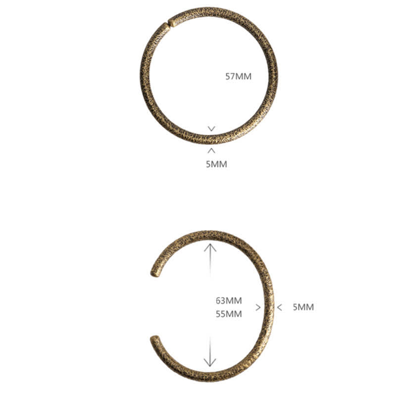 Wear FengShui Rustic Design Copper Balance Adjustable Cuff Bracelet