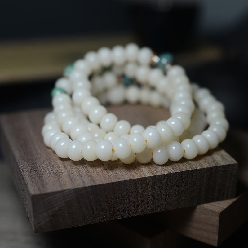 Wear FengShui 108 Mala Beads Bodhi Seed Keep Away Evil Spirits Calm Bracelet