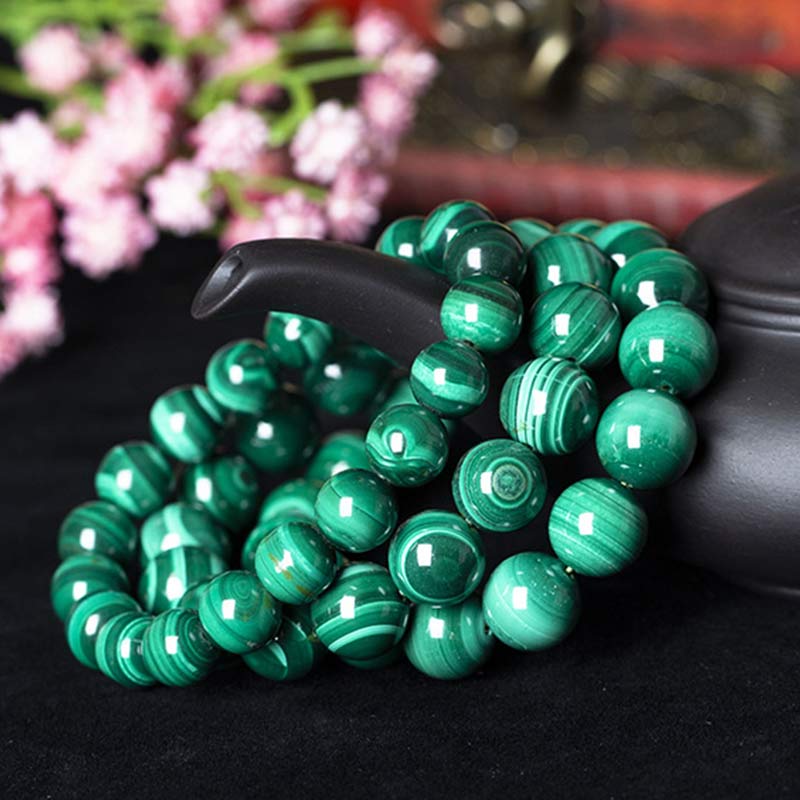 Wear FengShui Natural Malachite Protection Calmness Bracelet