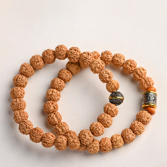 Wear FengShui Tibet Rudraksha Bodhi Seed Wealth Auspiciousness Bracelet