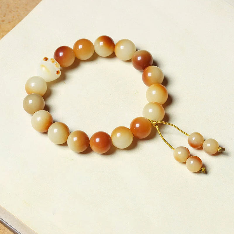 Wear FengShui Natural Bodhi Seed Lovely Paw Claw Peace Wisdom Bracelet