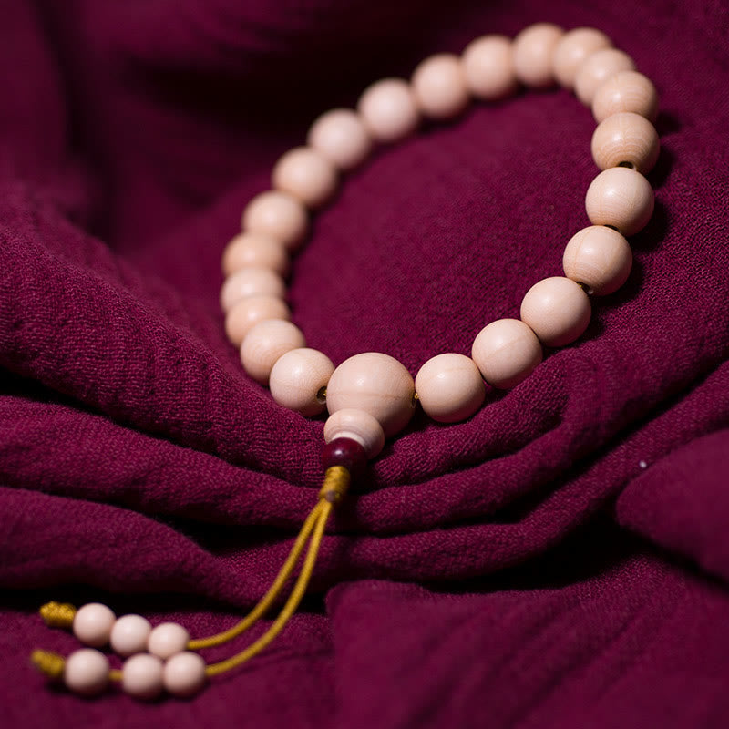 Wear FengShui Natural Abelia Biflora Wood Blessing Wrist Mala