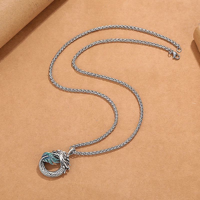 Wear FengShui Tibetan Copper Dragon Strength Necklace