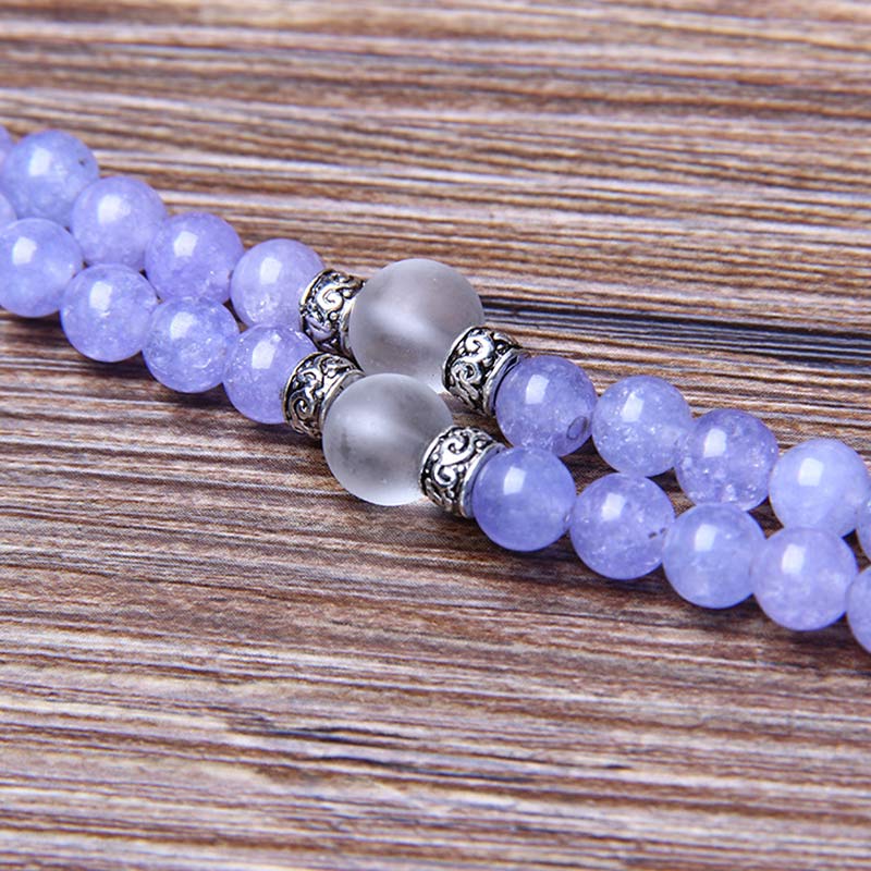 Wear FengShui Purple Jasper Bead Strength Bracelet Mala