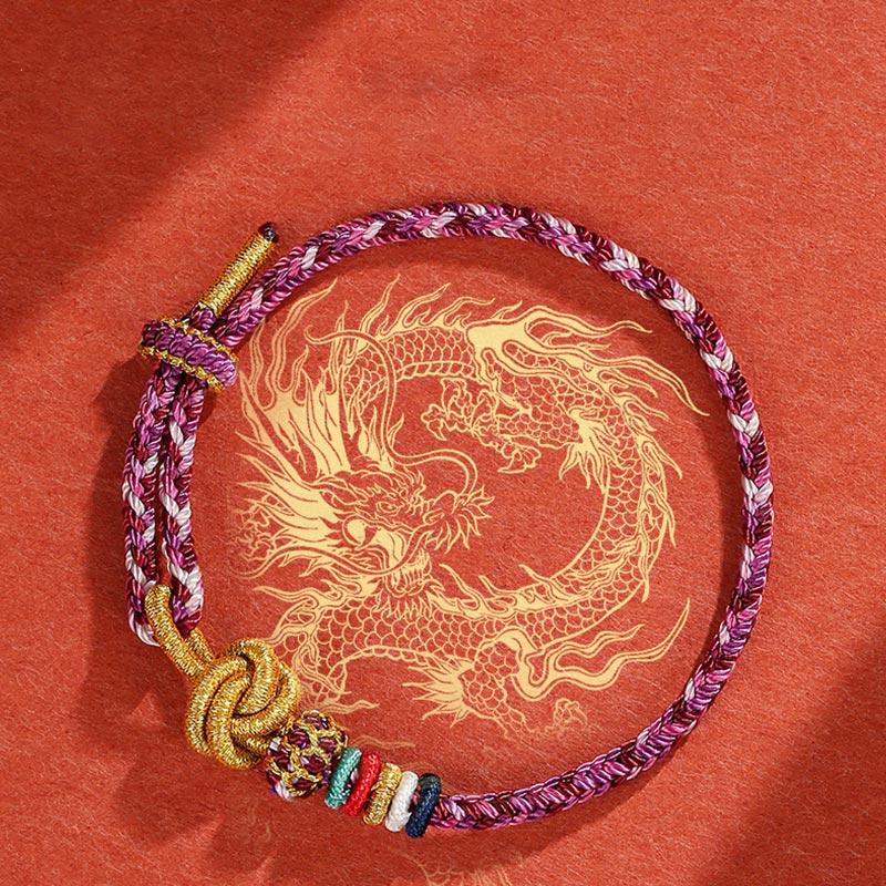 Wear FengShui Handmade Dunhuang Colorful Rope Protection Braid String Bracelet