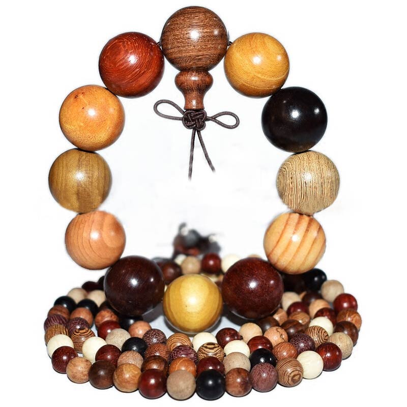 Wear FengShui  108 Beads Wenge Wood Mala Blessing Meditation Bracelet