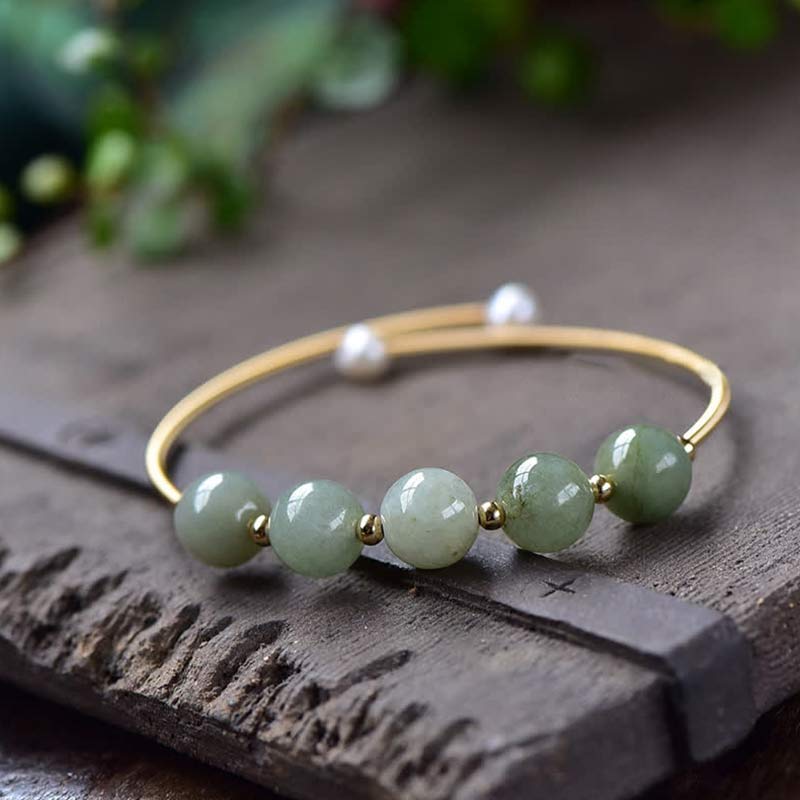 Wear FengShui Jade Abundance Luck Blessing Bracelet Bangle