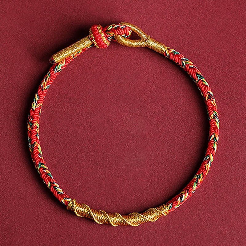 Wear FengShui Handmade Chinese Zodiac Natal Buddha Protection Strength Braided String Bracelet