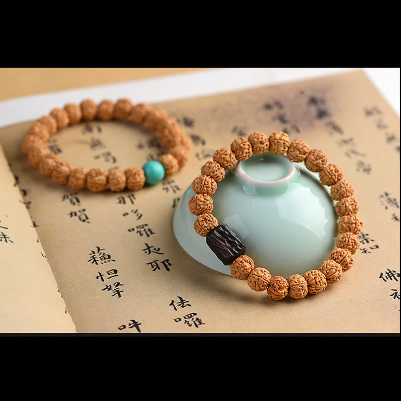 Wear FengShui Tibet Rudraksha Bodhi Seed Wealth Auspiciousness Bracelet