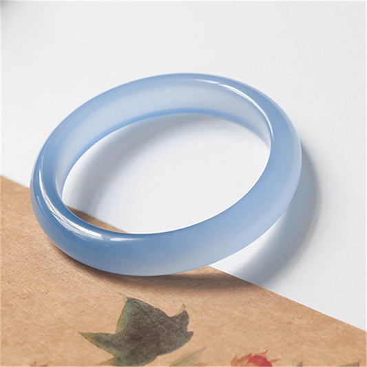 Wear FengShui Blue Chalcedony Emotional Balance Bracelet Bangle