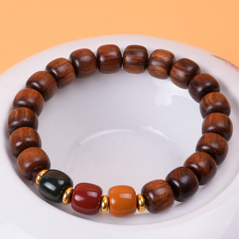 Wear FengShui Ebony Wood Rosewood Peace Balance Bracelet