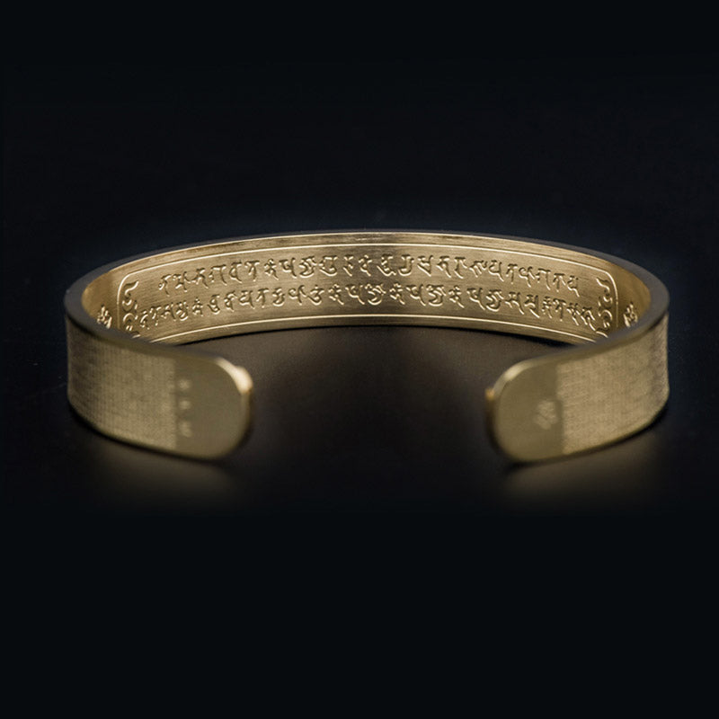 Wear FengShui Shurangama Mantra Engraving Titanium Steel Blessing Bracelet