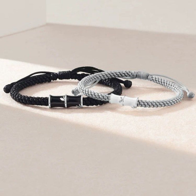 Wear FengShui Bamboo Pattern Healing Couple Rope Bracelet