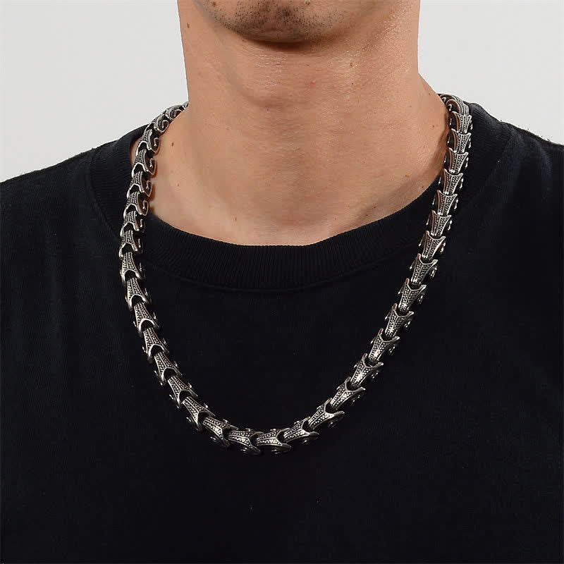 Wear FengShui Dragon Pattern Titanium Steel Protection Necklace Pendant Bracelet
