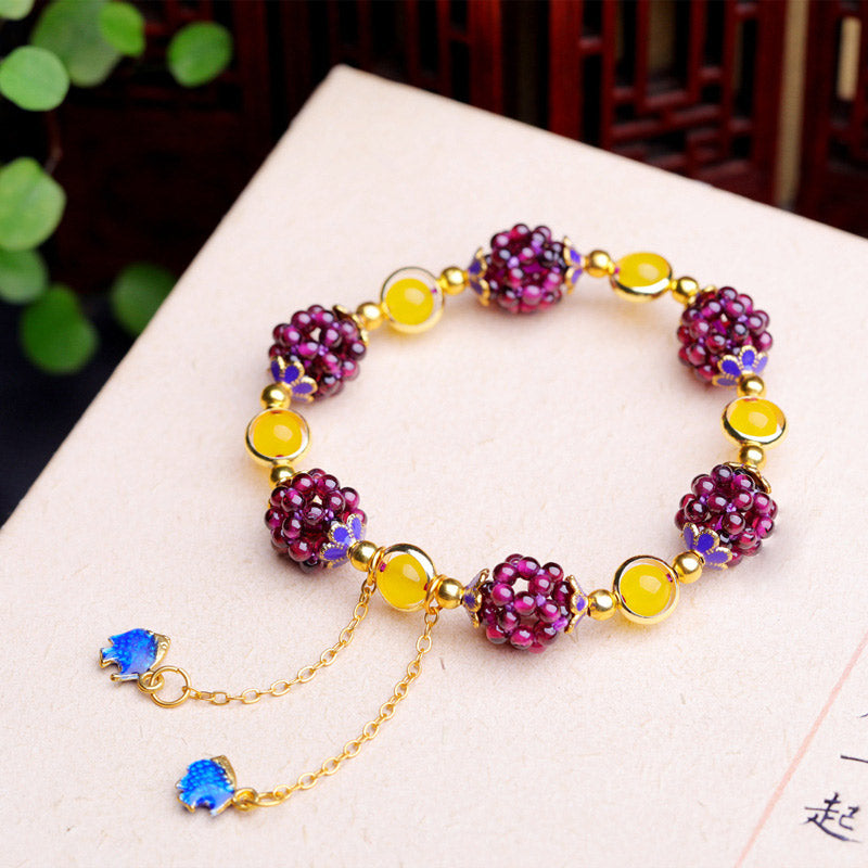 Wear FengShui Tibetan Garnet Calm Bracelet
