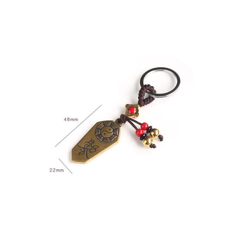Wear FengShui Feng Shui Bagua Yin Yang Balance Peace Keychain