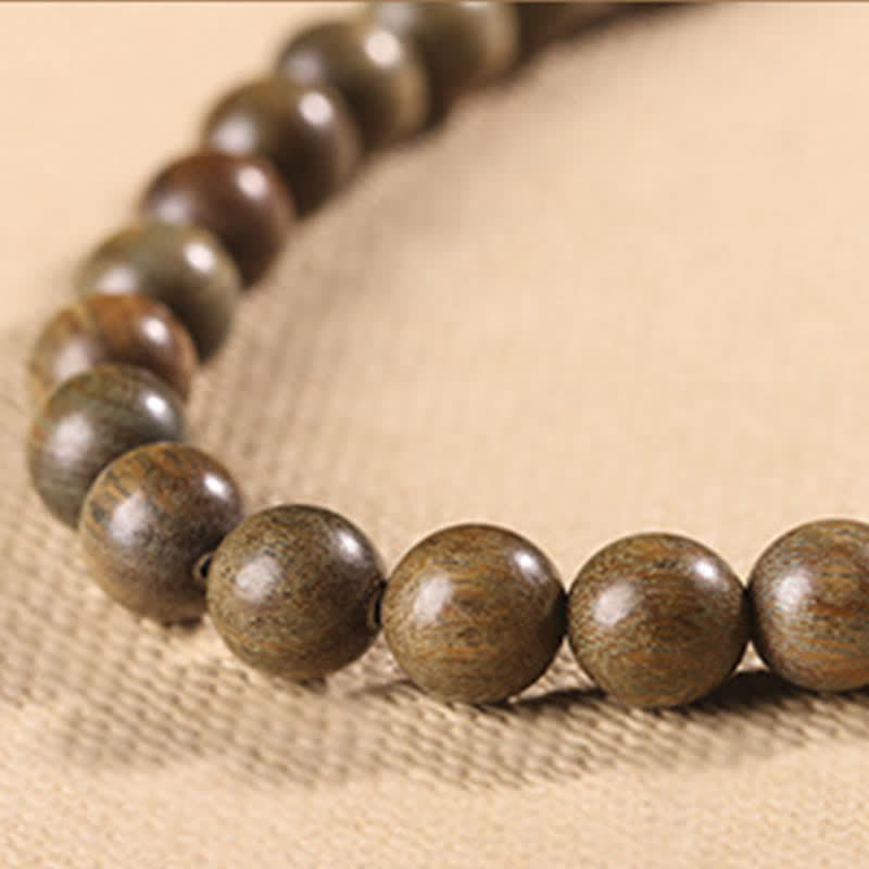 Wear FengShui Tibetan Green Sandalwood Crystal Soothing Peace Bracelet