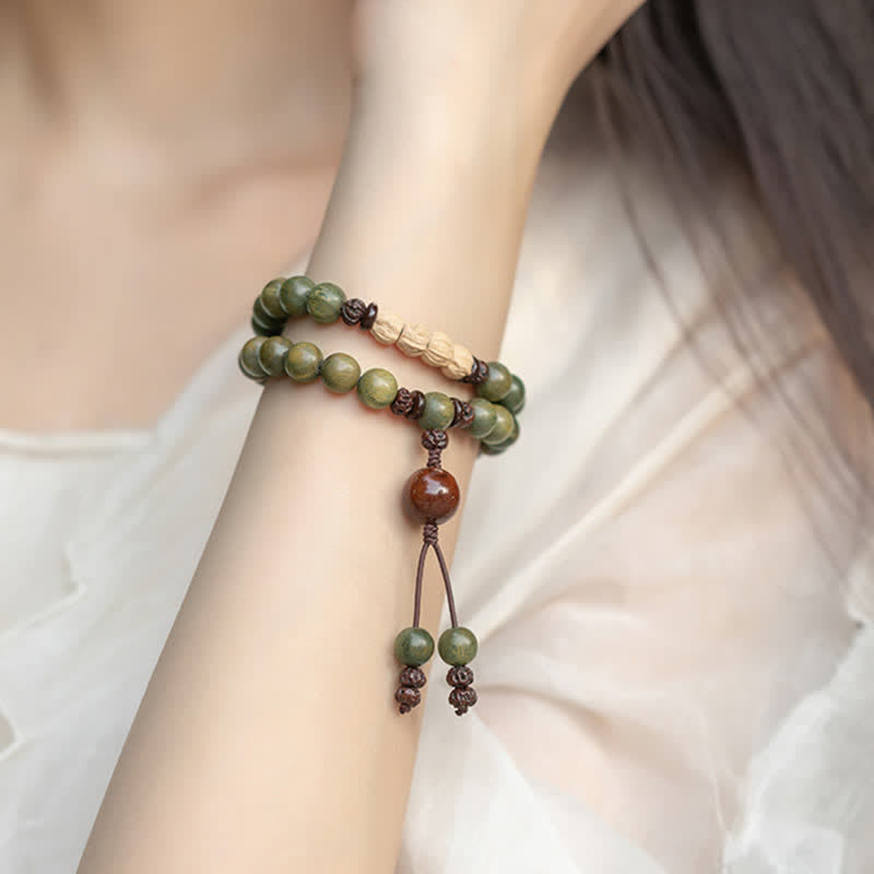 Wear FengShui Green Sandalwood Positive Peace Bracelet