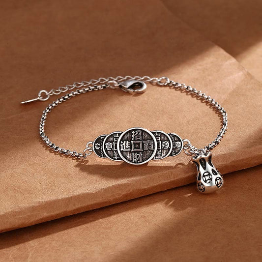 Wear FengShui Copper Coin Money Bag Wealth Bracelet