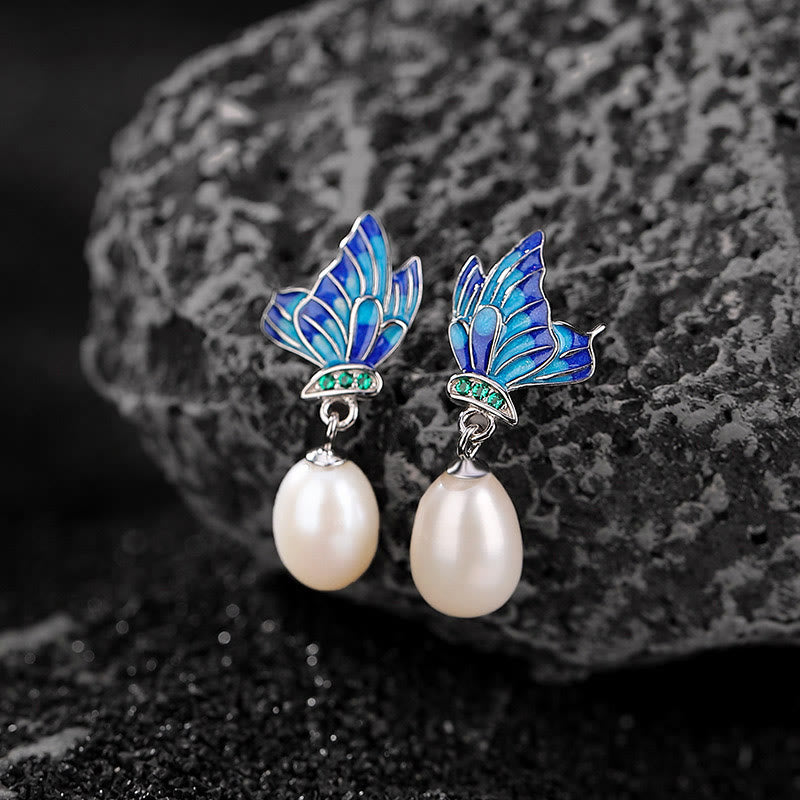 Wear FengShui 925 Sterling Silver Pearl Butterfly Healing Necklace Pendant Earrings Ring