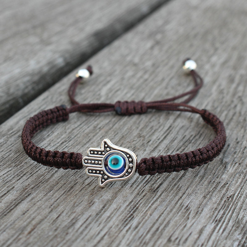 Wear FengShui Handmade Hamsa Symbol Protection Luck String Bracelet