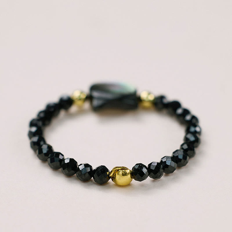 Wear FengShui Natural Tridacna Stone Lovely Cat 14K Gold Plated Blessing Ring