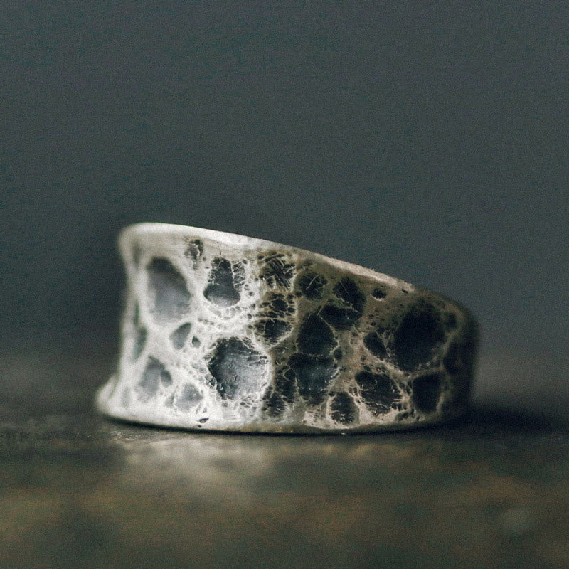 Wear FengShui 925 Sterling Silver Bump Texture Design Protection Ring