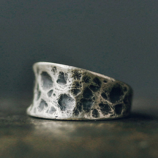 Wear FengShui 925 Sterling Silver Bump Texture Design Protection Ring