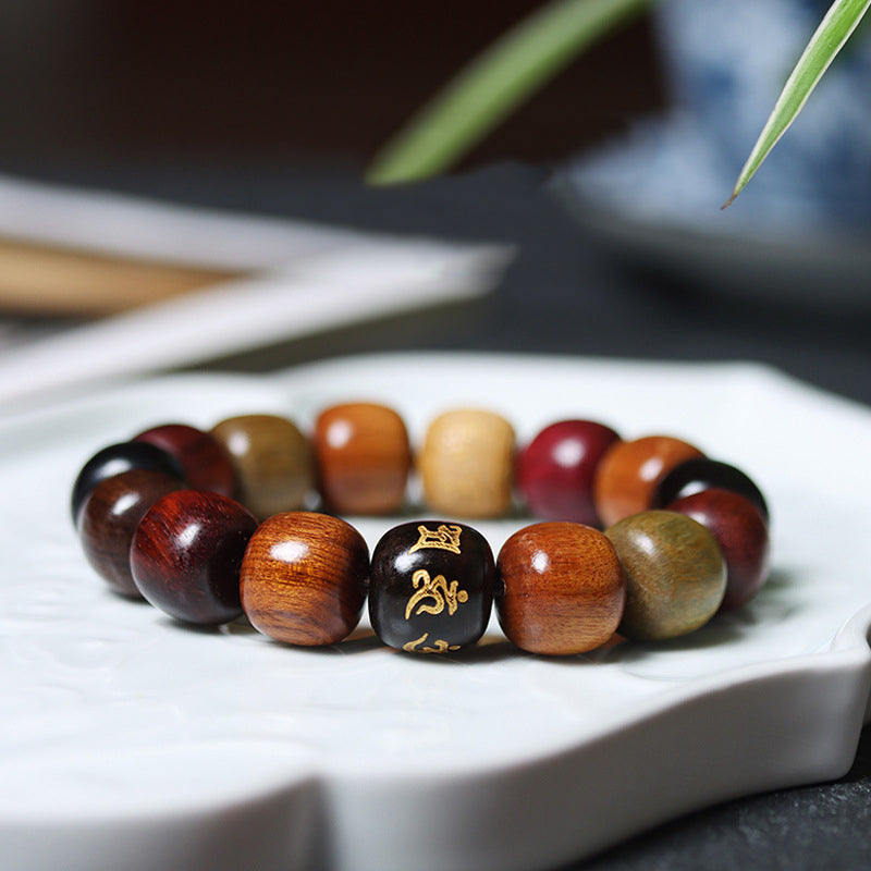 Wear FengShui Tibet Various Wood Om Mani Padme Hum Purity Bracelet