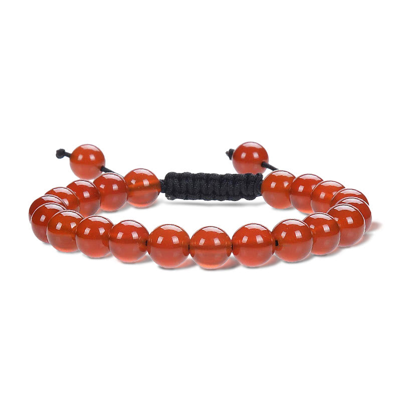 Wear FengShui Natural Healing Power Gemstone Crystal Beads Unisex Adjustable Macrame Bracelet