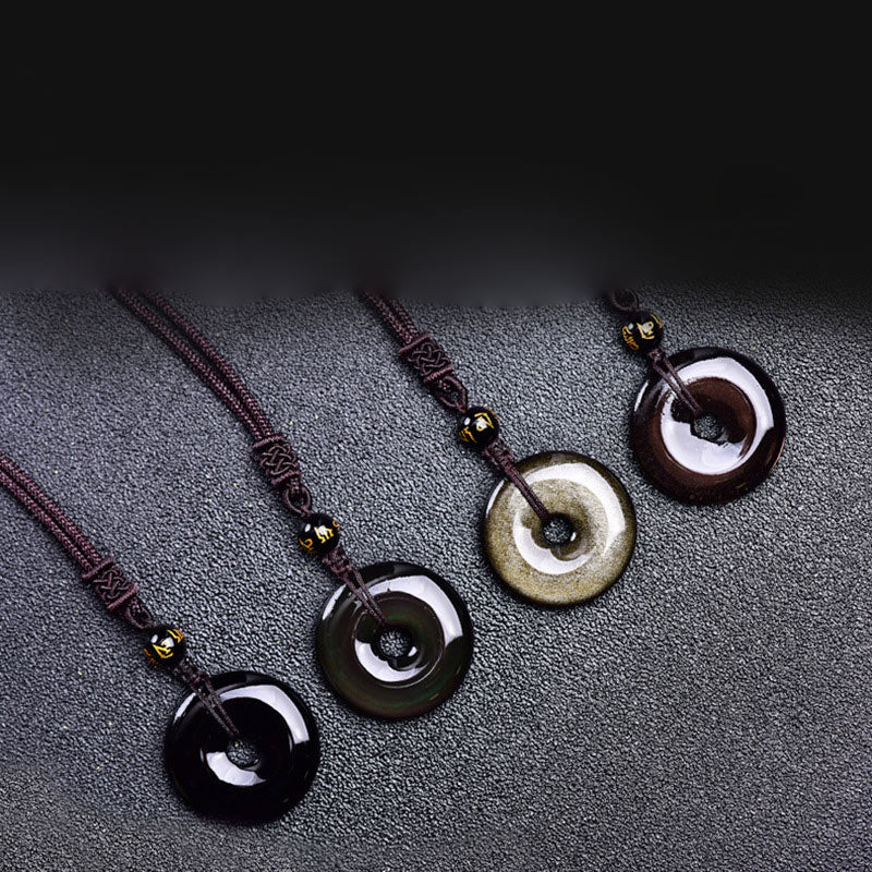 Wear FengShui Tibetan Obsidian Protection Necklace