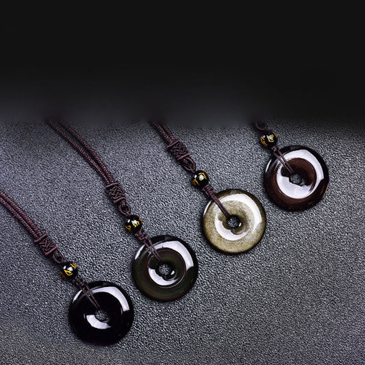 Wear FengShui Tibetan Obsidian Protection Necklace