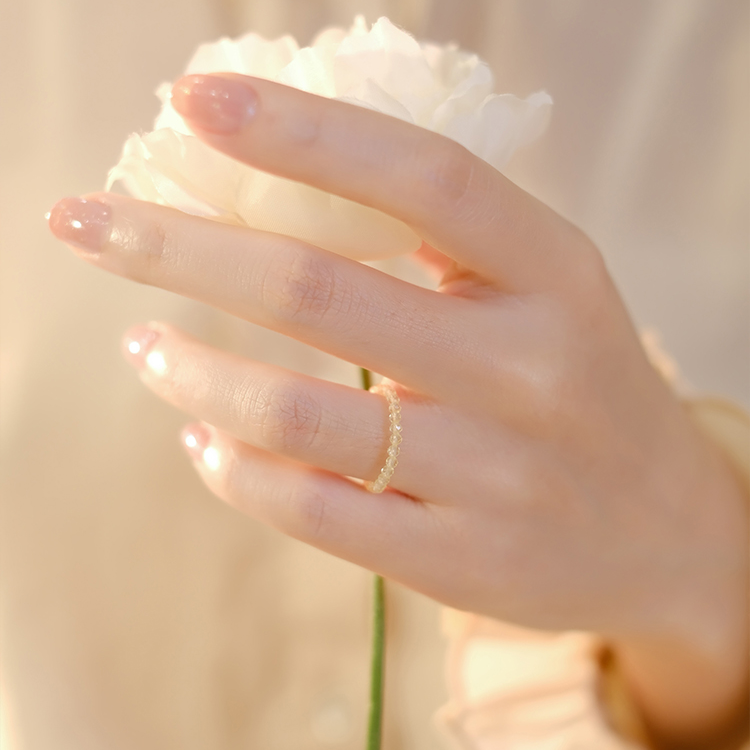 Buddha3bodhi Ultra-fine 2mm Yellow Crystal Ring