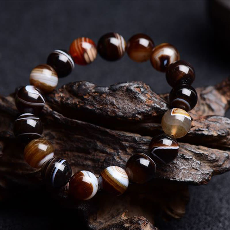 Wear FengShui Tibetan Sardonyx Happiness Positive Bracelet