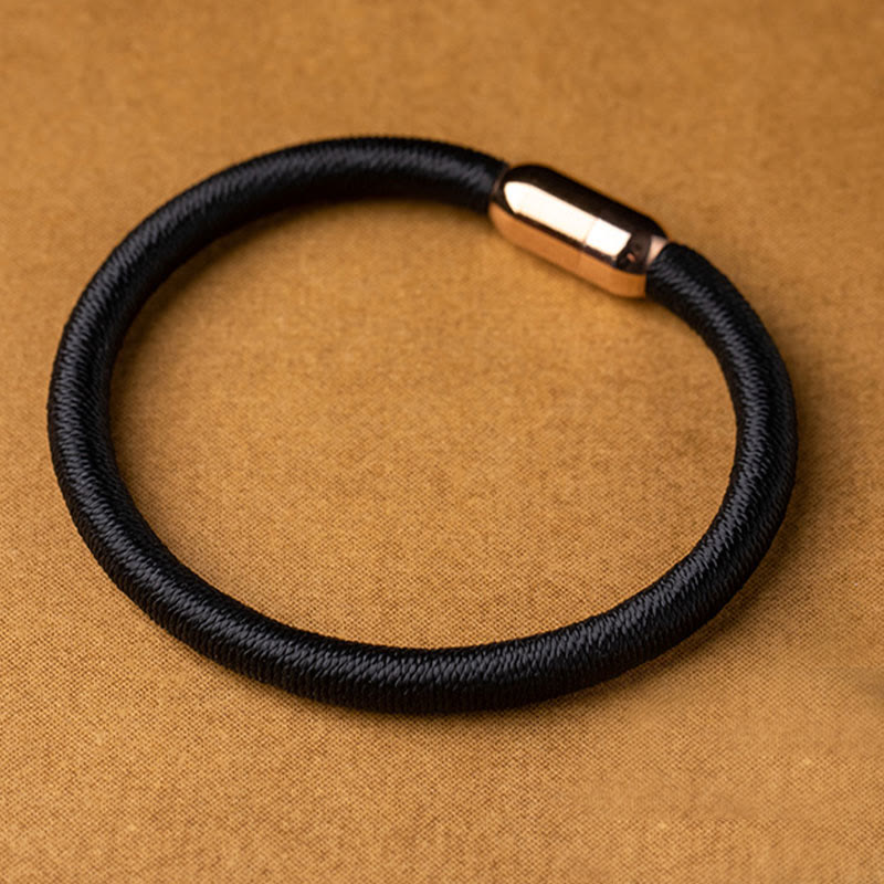 Wear FengShui Tibetan Handmade King Kong Knot Protection Magnetic Buckle Braided Bracelet