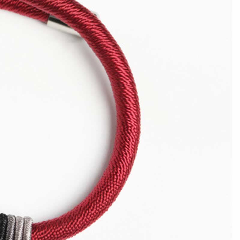 Wear FengShui 925 Sterling Silver Om Mani Padme Hum Peace Red String Bracelet