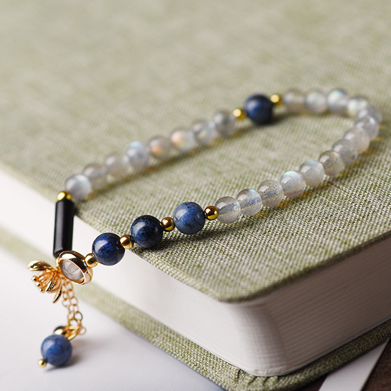 Wear FengShui Moonstone Lazurite Calm Healing Positive Bracelet