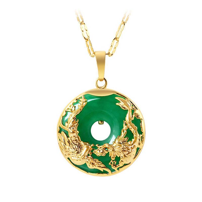Wear FengShui Natural Jade Prosperity Necklace