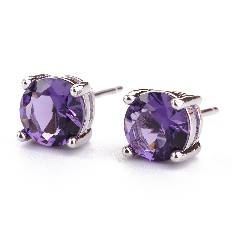 Wear FengShui Natural Various Gemstone Amethyst Love Earrings