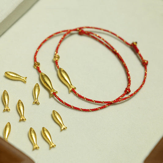 Wear FengShui 14K Gold Plated Koi Fish Luck Wealth Braided Bracelet