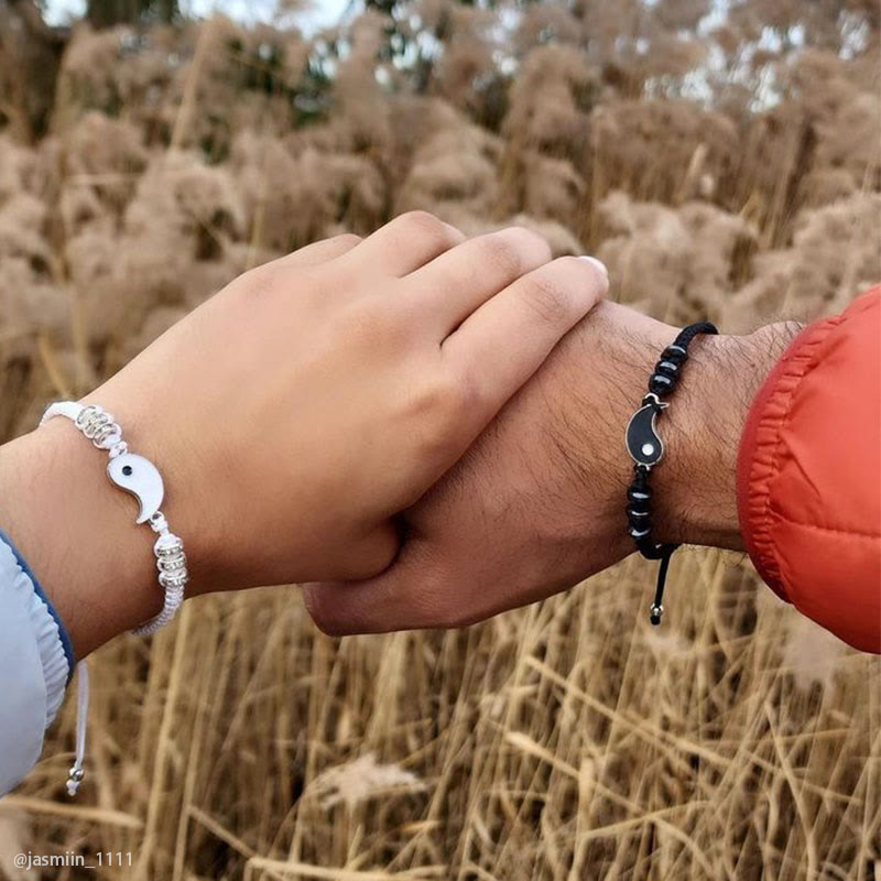 Wear FengShui 2pcs Yin Yang Hematite Couple Bracelet