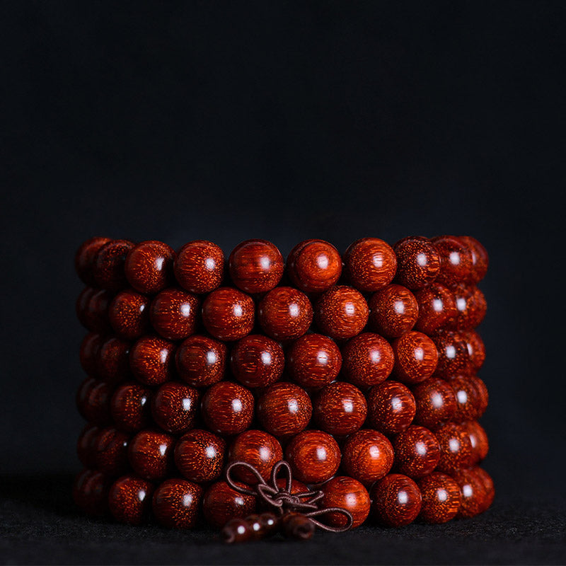 Wear FengShui Tibetan Small Leaf Red Sandalwood Balance Bracelet
