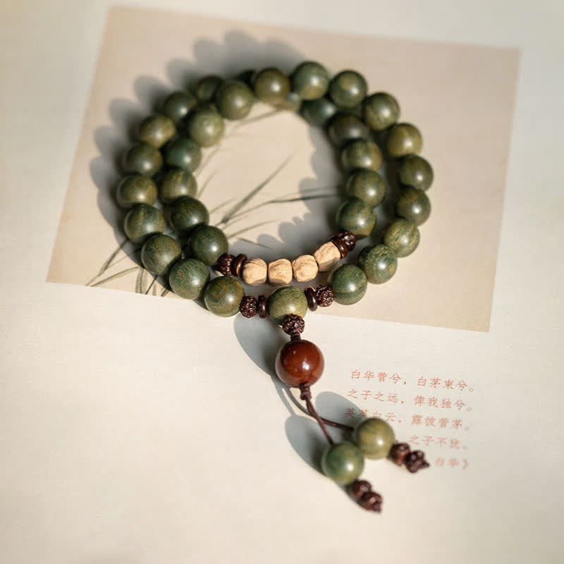 Wear FengShui Green Sandalwood Positive Peace Bracelet