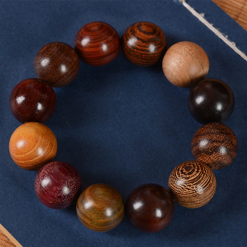 Wear FengShui Multicolored Sandalwood Protection Healing Bracelet