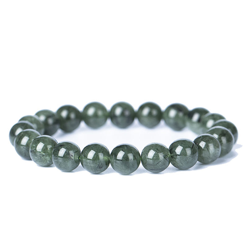Wear FengShui Natural Green Crystal Blessing Wealth Bracelet