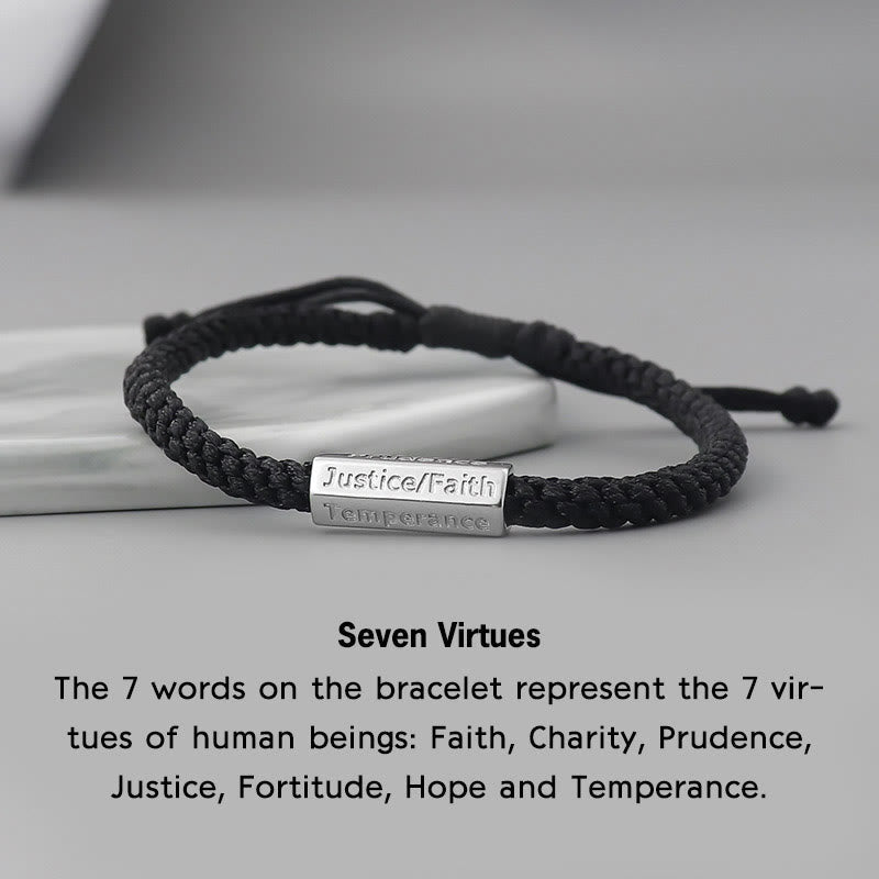Wear FengShui Seven Deadly Sins Seven Virtues Braided String Bracelet