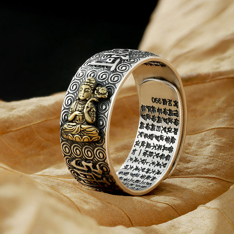 Wear FengShui Chinese Zodiac Natal Buddha Wealth Luck Adjustable Ring
